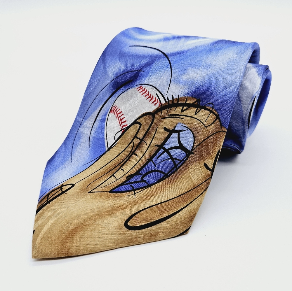 J. GARCIA | Tidal Wave Collection #53 100 silk baseball neck tie